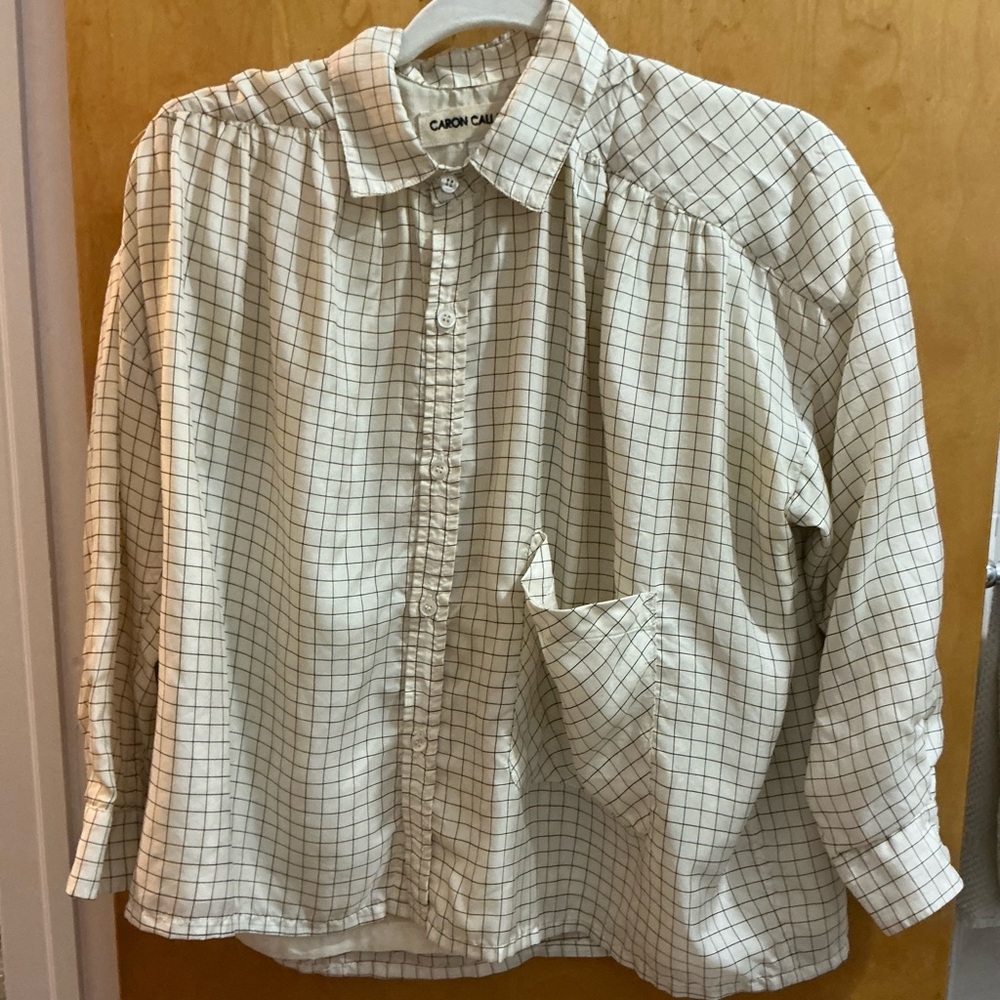 Caron Callahan silk button down shirt